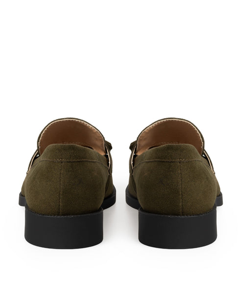 Mocasín Verde Motitas Oro 8606